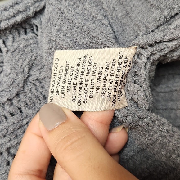 Philosophy Gray Cable Knit Sweater Size S Women - Picture 5 of 8